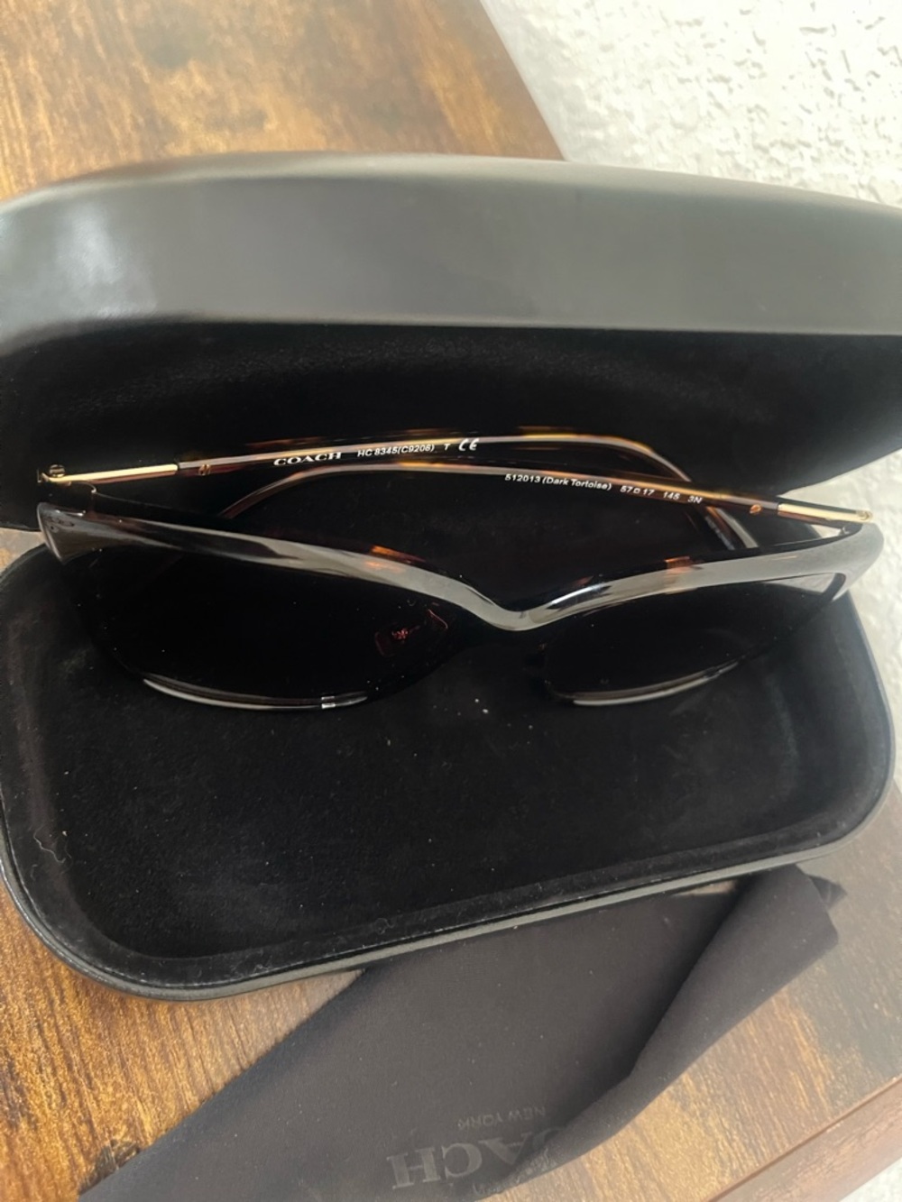 Coach Black Cat-Eye Sunglasses with Protective Case - Picture 3 of 9